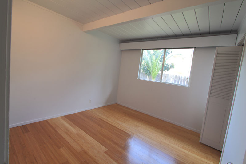 The front bedroom is a little larger than the middle bedroom, also with bamboo flooring.